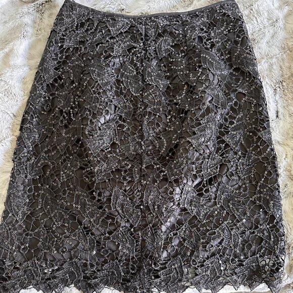 H&M Grey Sequined Skirt - Size 2 - Picture 1 of 4